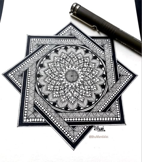 Mandala Art Black Pen, Unique Mandala Art Design Easy, Mandala Art Ideas Creative Easy, Meaningful Mandala Art, Mandela Art Drawing, Mandala Art Simple Easy For Beginners, Modern Mandala Art, Mandala Drawing Ideas Creative Beautiful, Mandala Art Unique Designs