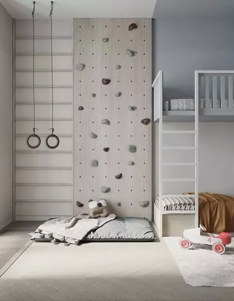 Apartemen Studio, Baby Room Boy, Koti Diy, Kids Rooms Inspo, Climbing Walls, Cool Kids Rooms, Playroom Design, Kids Room Inspiration, Climbing Wall