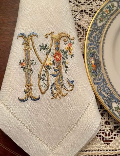 Linen Dinner Napkins, Linen Press, Monogrammed Napkins, More Is More, Front Porch Christmas Decor Ideas, Porch Christmas Decor Ideas, Porch Christmas Decor, Christmas Decor Ideas Diy, Front Porch Christmas