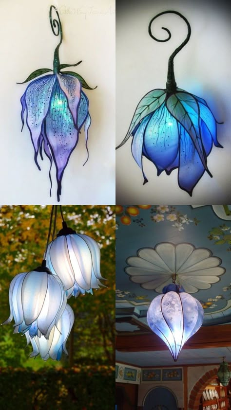 Flower Lamps, Diy Moss, Ideas For Front Porch, Fantasy Rooms, Flower Lamp, Vintage Garden Decor, Kraf Diy, Decorating Ideas For The Home, Summer Decorating Ideas