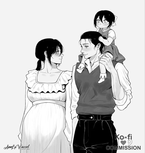 Eremika Family, Armin X Mikasa, Eremika Fanart, Attack Titan Eren, The Attack Titan, Titan Shifter, Titan Eren Yeager, Mikasa X Eren, Attack Titan