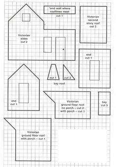 Gingerbread House Blueprint – Victorian House – Celebrating Christmas Gingerbread House Template Printable, Gingerbread House Patterns, Gingerbread House Recipe, Gingerbread House Template, Gingerbread House Ideas, House Template, Doll House Plans, Glitter Houses, Houses Ideas