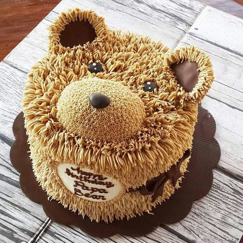 Teddy Bear Picnic Birthday Party, Hey Bear, Teddy Cakes, 1st Bday Cake, Teddy Bear Cake, Teddy Bear Cookies, Special Event Cakes, Cake Cute, Farm Animals Birthday Party