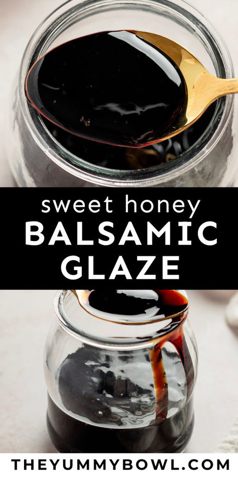 Get ready for a game-changer: Homemade balsamic glaze from The Yummy Bowl! It's the simplest dressing or sauce you'll ever make, requiring just 2 ingredients, or even just one if you prefer. Get ready to elevate your dishes with this easy and delicious addition. Basalmic Glaze, Balsalmic Glaze, Goats Cheese Flatbread, Honey Balsamic Glaze, Honey Balsamic Dressing, Balsamic Glaze Recipes, Edamame Recipes, Arugula Salad Recipes, Honey Dressing