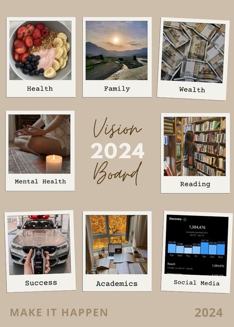 Minimalistic vision Board Vision Board Photos Printable, Vision Board Pictures To Print, Vision Board 2025 Aesthetic Ideas, 2025 Vision Board Pictures Quotes, Easy Vision Board Examples, Vision Board Ideas 2024-2025, Modern Vision Board, 2025 Vision Board Bullet Journal, Vision Board Ideas For School