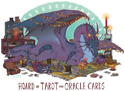 Dragon Hoards, Dragon Hoard, Tarot And Oracle Cards, Here There Be Dragons, Dragon Stuff, Wings Of Fire, Cute Dragons, Mythical Creatures Art, Mythological Creatures