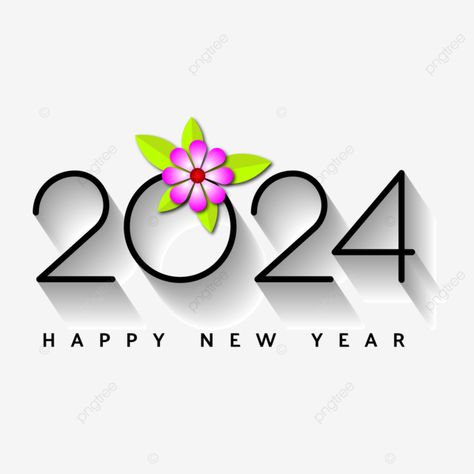 Happy New Year 2024 With Flowers, 2024 Greetings Design, Happy New Year 2024 Simple, New Year Stickers 2024, Happy New Year 2024 Png, New Years 2024, Happy 2024 New Year, 2024 New Year Design, 2024 Happy New Year