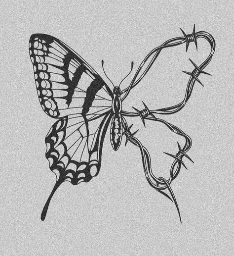 Barbed Wire Tattoos, Unique Butterfly Tattoos, Tattoo Line, Tato Henna, Knot Tattoo, More Feminine, Small Pretty Tattoos, Feminine Tattoo, Tattoo Style Drawings