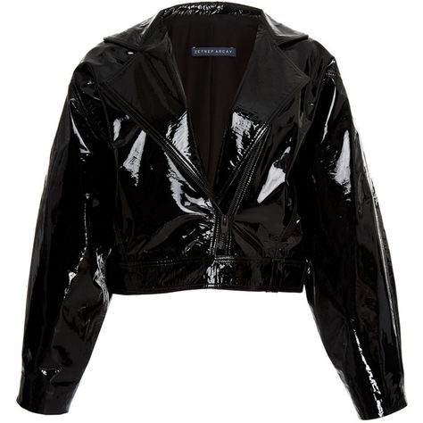 Zeynep Arçay Mini Patent Leather Jacket (6.975 BRL) ❤ liked on Polyvore featuring outerwear, jackets, black, cropped jacket, patent leather jacket, mini jacket and patent jacket Patent Leather Jacket, Slytherin Clothes, Mini Jacket, Chic Black Outfits, Cropped Jackets, Outfit Png, Jackets Black, Black Femininity, Cocktail Evening Dresses