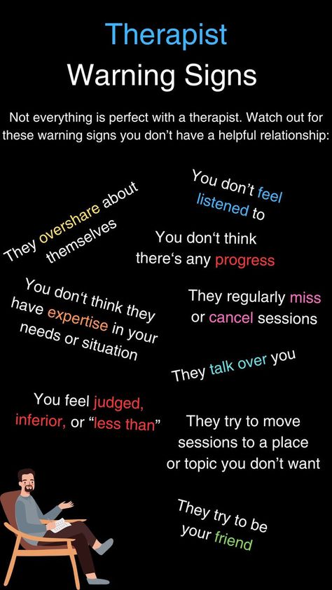 It doesn't always work out with every therapist. Here's a list of things that could go wrong with your therapist - be mindful of them. How To Be A Good Therapist, Therapist Said, My So Called Life, Positive Reminders, Inner Thoughts, Make You Believe, List Of Things, Be Mindful, Warning Signs