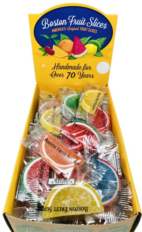 Fruit Slices Candy, Sugar Free Fruits, Candy Stores, Jelly Fruit, American Candy, Mail Order Catalogs, Frozen Cocktail Recipes, American Snacks, Fruit Candy