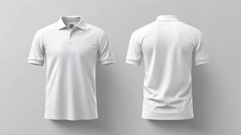 Premium Photo | A versatile blank white polo shirt mockup that is perfect for showcasing your custom designs and branding This highquality image features both the front and back views of the polo shirt a Uniform T Shirt Design, Polo Shirt Template, Polo Shirt Design Uniform, Tshirt Mockup Free, Polo Shirt Mockup, White T Shirt Mockup, App Mockup, Uniform Reference, Banner Mockup