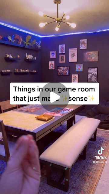 Epic Game Room, Warhammer Game Room, Rpg Game Room, Ttrpg Game Room, Dungeons And Dragons Room Ideas, Board Game Nook, Board Game Basement, Gamer Basement Ideas, Dnd Game Room Ideas