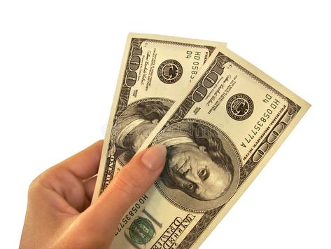 Cash. Female hand holding money - two hundred american dollar bills isolated on , #AD, #holding, #money, #hand, #Cash, #Female #ad 52 Week Money Challenge, Check Cashing, Universal Life Insurance, 300 Dollars, 52 Week Savings Challenge, Need A Loan, 52 Week Savings, Money Collection, Car Fix