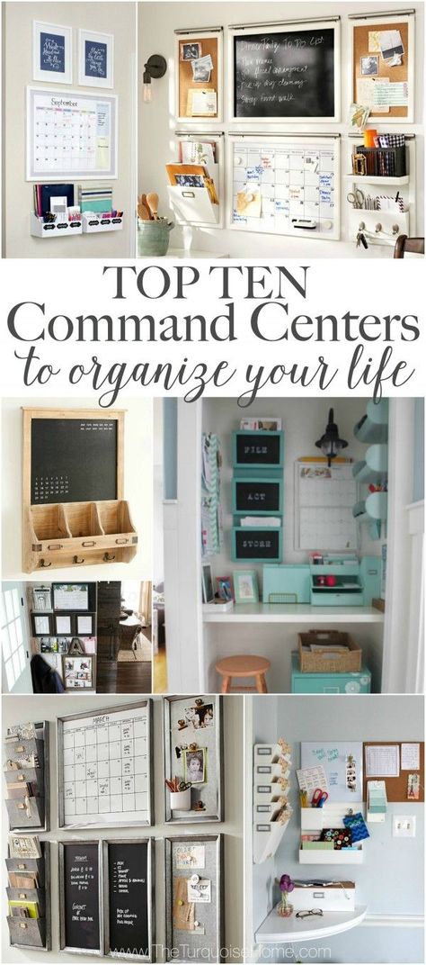 I used to stick my nose up at command centers. But I've realized they are FABULOUS for organizing your life. 10 Top Family Command Centers to Organize Your Life Busy Family Organization, Family Command Centers, Command Center Ideas, Command Center Kitchen, Home Command Center, Command Centers, Organizing Your Life, Family Command Center, Smart Tiles