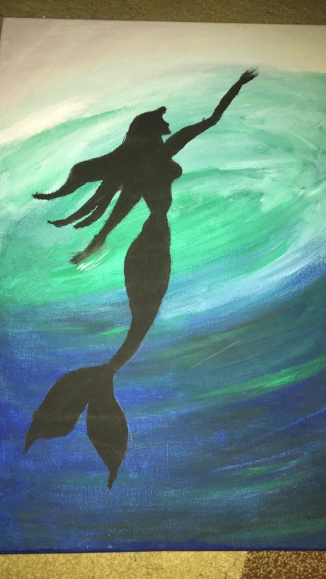 Mermaid Canvas, Mermaid Painting, Mermaid, Paintings