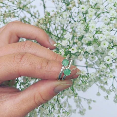 Aventurine rings 🌿 Aventurine Ring, Green Aventurine Stone, Aventurine Stone, Precious Gems, Green Aventurine, Beautiful Packaging, Handmade Jewellery, Handmade Ring, Stone Rings