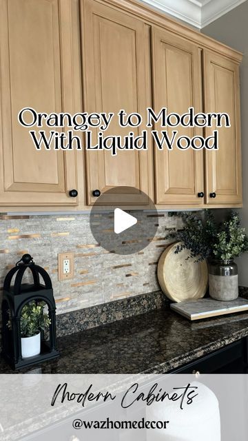 Maple Cabinet Kitchen Ideas, Refresh Kitchen Cabinets, Easy Kitchen Cabinet Makeover, Painting Oak Cabinets Before And After, Before And After Gel Stain Cabinets, Staining Kitchen Cabinets Lighter, Old Kitchen Cabinet Makeover Diy Ideas, Wood Stained Cabinets Kitchen, Glaze Cabinets Before And After