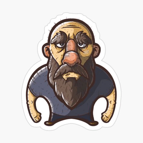 Get my art printed on awesome products. Support me at Redbubble #RBandME: https://www.redbubble.com/i/sticker/Bald-Grumpy-Beard-by-Tameink/66226036.EJUG5?asc=u Beard Stickers, Scooby Doo, Top Artists, Colorful Prints, Sticker Design, Awesome Products, Independent Artist, Vinyl Sticker, Vinyl Decal Stickers