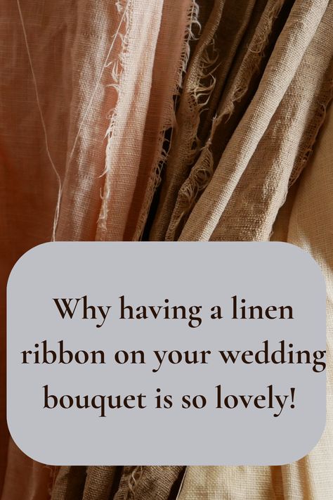 Why you might consider using linen ribbon instead of silk....it's also suitable for vegans, and such a beautiful fabric. Bridal Party Flowers, British Flowers, Linen Ribbon, Wedding Flower Inspiration, Silk Ribbon, Bridesmaid Bouquet, Beautiful Fabric, Bridal Party, Ribbon