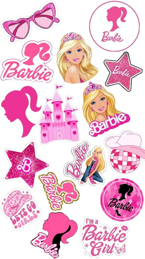 Barbie Cake Designs, Barbie Cupcakes, Barbie Birthday Invitations, Barbie Invitations, Kids Cake Toppers, Happy 22nd Birthday, Unicorn Cupcakes Toppers, Barbie Birthday Cake, Barbie Party Decorations