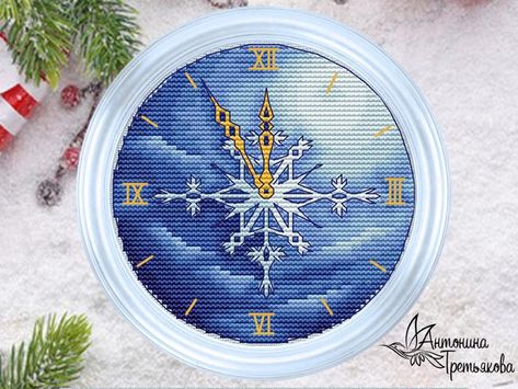 Clock Cross Stitch Pattern PDF Instant Download New Year Cross | Etsy Clock Cross Stitch Pattern, Clock Cross Stitch, Round Cross Stitch, Pug Cross, New Year Symbols, Cross Stitch Fruit, Cross Stitch Cross, Stitch Cross Stitch, Easy Cross