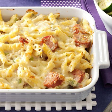 Polish Casserole Polish Casserole, Sausage And Pasta, Kielbasa Recipes, Meat And Vegetables, Polish Sausage, Kielbasa Sausage, Kielbasa, Samosa, Sausage Recipes