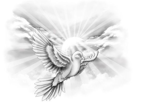 dove from heaven White Dove Tattoos, Cloud Tattoo Sleeve, Robin Tattoo, Dove Tattoo Design, Sky Tattoos, Dove Tattoos, Heaven Tattoos, Dove Tattoo, Light Tattoo