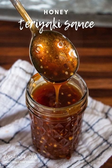 Chinese Sauce Recipe, Honey Teriyaki Sauce, Black Garlic Oil, Garlic Oil Recipe, Sweet Teriyaki Sauce, Teriyaki Sauce Recipe, Homemade Pantry, Bbq Menu, Gluten Free Soy Sauce