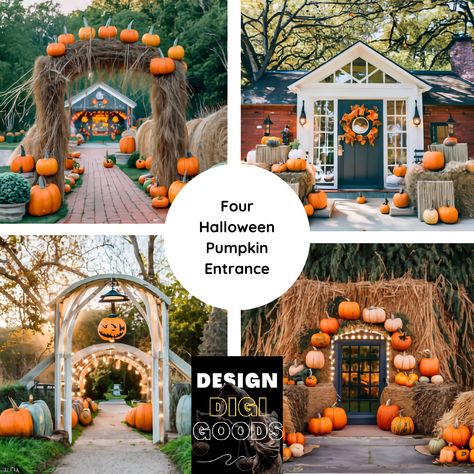 Pumpkin Patch Decorating Ideas, Decorated Hay Bales, Pumpkin Patch Decoration, Pumpkin Patch Decor, Pumpkin Patch Business, Pumpkin Patch Ideas, Harvest Festival Decorations, Magical Decor, Pumpkin Photos