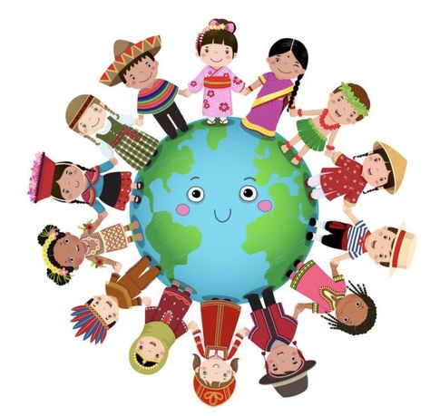 Children Holding Hands, Kids Around The World, Preschool Kids, Child Day, Happy Kids, Children Illustration, Drawing For Kids, Early Childhood, The Earth