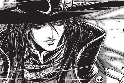 Vampire Hunter D Manga, Goth Cowboy, Castlevania Wallpaper, Monster Vampire, Kuchiki Byakuya, Yoshitaka Amano, Vampire Hunter D, Attack On Titan Season, Vampire Hunter