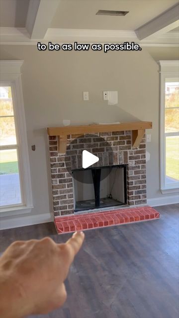 Dennis Comstock - Builder Brigade on Instagram: "📺 TV over the fireplace -OR- on it’s own wall...?     👇All the tips and ideas from my videos are organized in here:   ✅The Ultimate Home Building Checklist at BuilderBrigade.com     I personally prefer the fireplace hearth to be high enough to sit on. If you have high ceilings you can pull this off but it’s still going to be a little more of viewing angle. It’s just something to consider early so you can make those changes before they start framing the house.     #BuilderBrigade #homebuildingtips #homebuilding #customHome #newhome #newhomeconstruction #homedesign #homeinspiration #homeinspo #customhomes #housetour #newconstruction #newconstructionhomes #homeplans #construction #buildingahouse #realestatetips #HomeBuildingChecklist #TVoverf How To Frame A Fireplace, Tv Separate Wall From Fireplace, Chimney Stone Ideas, Decorate Brick Fireplace, Rebuild Fireplace, Tv Above Brick Fireplace, Long Fireplace Wall, Inset Fireplace Ideas, Living Room Fireplace Ideas With Tv