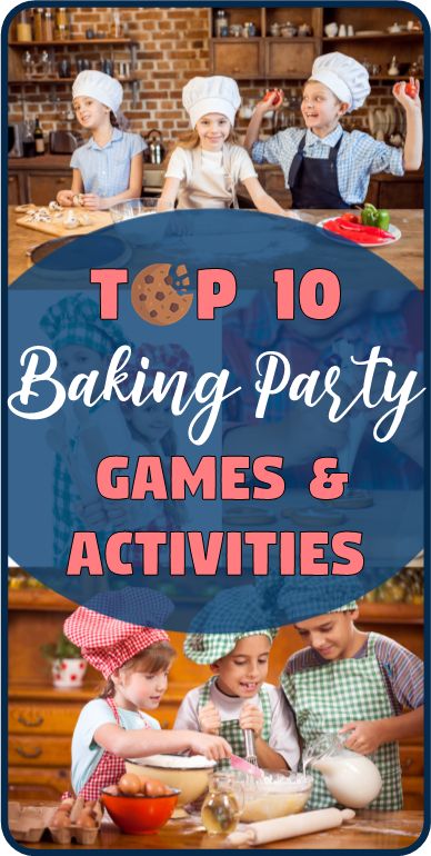 Hosting A Baking Party, Baking Bday Party Ideas, Baking Camp For Kids, Baking Party Activities, Bake Off Ideas Parties, Baking Competition Party, Cooking Birthday Party Ideas, Baking Challenge Birthday Party, Group Baking Activities