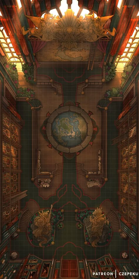 Dnd Room Art, Dnd 5e Battlemaps, Dnd Meeting Room Map, Dnd Castle Interior Map, Dnd Location Art, Fantasy Council Room, Dnd Office Map, Dnd Library Map, Dnd Festival