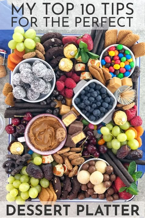 Fruit And Dessert Charcuterie Board, Charcuterie Dessert Board Ideas, Dessert Board Platter, Dessert Platter Ideas, Sweet Charcuterie Board Ideas, Dessert Charcuterie Boards, Sweet Platter, Dessert Charcuterie Board Ideas, Skyrim Food