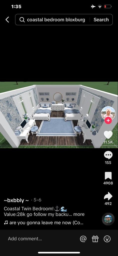 Bloxburg Costal Codes Pictures, Bloxburg Beach Bathroom Ideas, Roblox Beach House Layout, 3x3 Coastal Bathroom Bloxburg, Beach Theme Bloxburg House, Coastal Bathroom Bloxburg Ideas, Coastal Bloxburg Laundry Room, Bloxburg Beach Backyard, Beach House Inspo Bloxburg