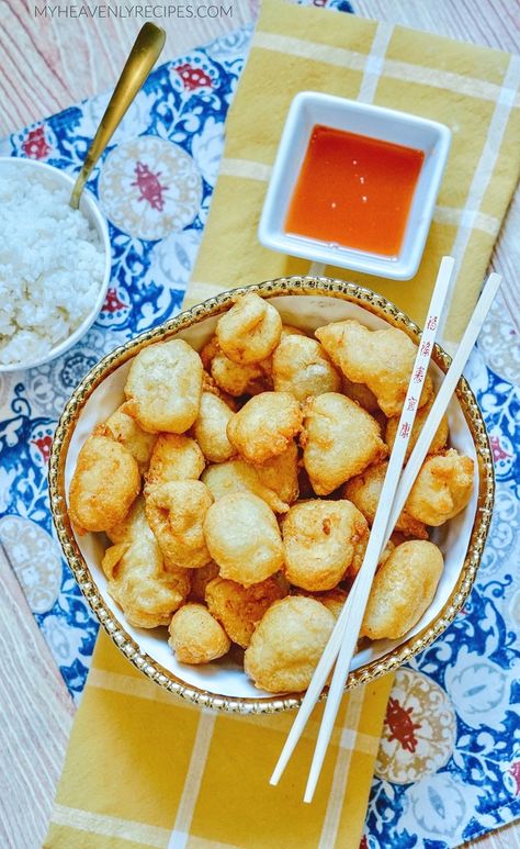 Better than Take-out Sweet & Sour Chicken Chinese Chicken Balls, Walnut Chicken Recipe, My Heavenly Recipes, Chicken Batter, Heavenly Recipes, Homemade Chinese Food, Chicken Balls, Making Fried Chicken, Homemade Chinese