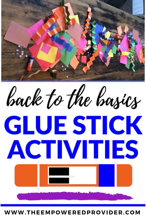 Help kids learn how to care for gluesticks with these glue stick activities that are great for toddlers, preschoolers and kindergartners. Includes a script to make caring for gluestick crafts fun! No more dried out glue sticks or missing caps! Glue Stick Practice, Preschool Glue, Glue Practice, Stick Activities, Preschoolers Activities, Glue Stick Crafts, Stick Diy, Building Crafts, Glue Craft