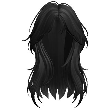 Hair Roblox Girl, Rambut Roblox, Soft Wolf Cut, Emo Girl Hair, Black Avatar, Roblox Creator, Cute Black Shirts, Emo Roblox Avatar, Hair Roblox