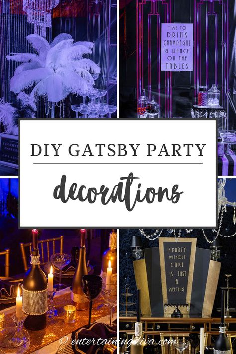 1920s Party Decorations, Great Gatsby Decorations, Roaring 20s Party Decorations, Great Gatsby Party Decorations, Gatsby Decorations, 20s Party Decorations, 1920 Party, Gatsby Party Ideas, Mafia Party