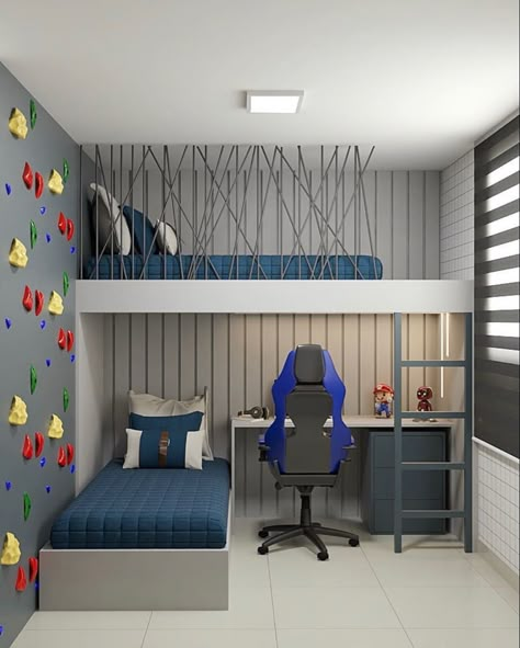 Kids Bed Design, Bunk Bed Rooms, Beds For Small Rooms, Small Room Design Bedroom, Kids Room Interior Design, Bunk Bed Designs, Boy Bedroom Design, Kids Bedroom Designs, Kids Bedroom Design