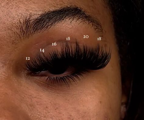 Lash Map Black Women, Lash Cluster Ideas, Fluffy Lashes Extensions, Lash Sets Black Women, Wispy Lash Cluster Map, Full Lashes Extensions, Wispy Cat Eye Lash Extensions Map, Lash Map Wispy, Cluster Lash Map