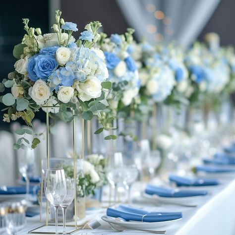 Blue orchid centerpieces