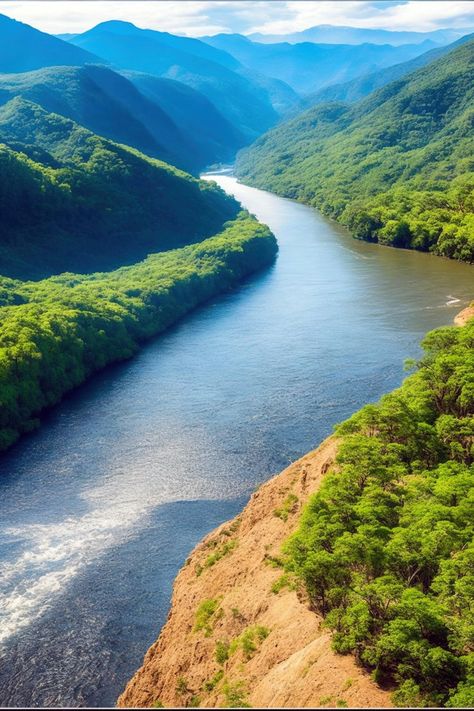 longest river in the world Beautiful Rivers Nature, Longest Rivers In The World, Rivers Picture, Rivers Aesthetic, River Pics, River Images, River Background, River Aesthetic, River Scenery