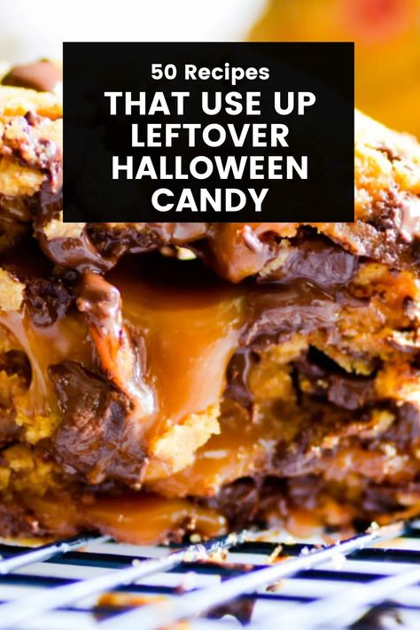 Halloween Leftover Candy Recipes, Recipes With Halloween Candy, Recipes For Leftover Halloween Candy, Halloween Candy Desserts Leftover, Leftover Candy Bar Recipes, What To Do With Leftover Halloween Candy, Halloween Candy Leftover Ideas, Leftover Halloween Candy Cookies, Halloween Candy Recipes Leftover