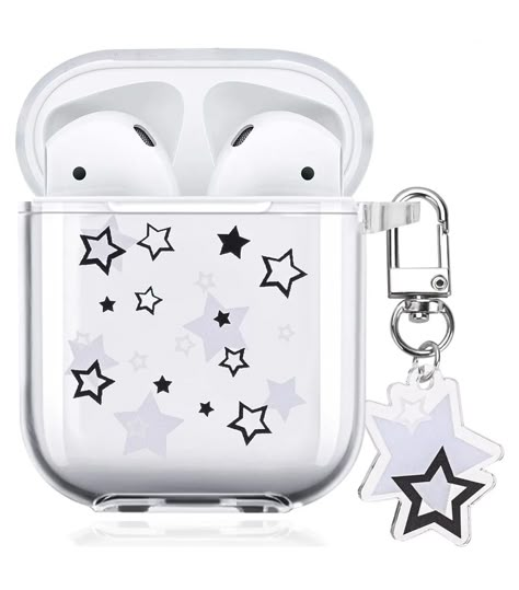 AirPod Case with Star Keychain, Cute Charms Star Pattern Airpod Case Ideas, Star Pattern Design, Sugar Skull Wallpaper, Cute Airpod Cases, Cute Airpods Case, Air Pods Case, Air Pod Cases, Cute Airpods, Star Keychain