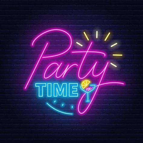 Birthday Photo Background, Neon Lettering, Led Flex, Party Icon, Party Quotes, Cool Nike Wallpapers, Party Logo, Neon Flex, Retro Neon