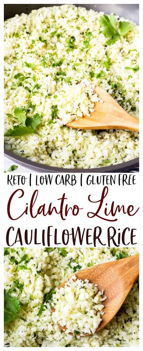 Cauliflower Rice Recipes Healthy, Coconut Cauliflower Rice, Lime Cauliflower Rice, Coconut Cauliflower, Gluten Free Side Dish, Cauliflower Recipes Healthy, Healthy Rice Recipes, Cauliflower Rice Recipe, Cilantro Lime Cauliflower Rice