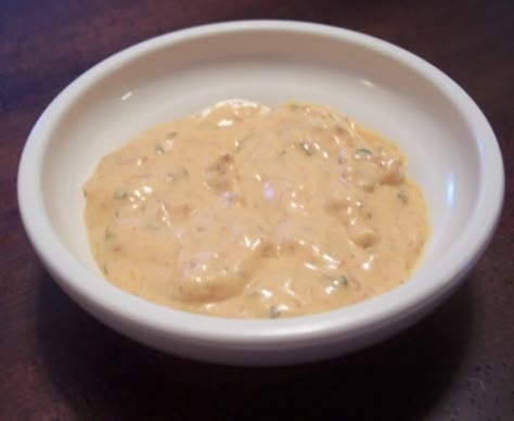 Rubio s Chipotle Cream Sauce from Food.com:   								Figured this out when I wanted Rubio's food, but didn't want to pay money to buy it. Chipotle Cream Sauce, Cream Sauce Recipe, Cream Sauce Recipes, Taco Sauce, Chipotle Sauce, Fish Tacos, Aioli, Dressing Recipe, Cream Sauce